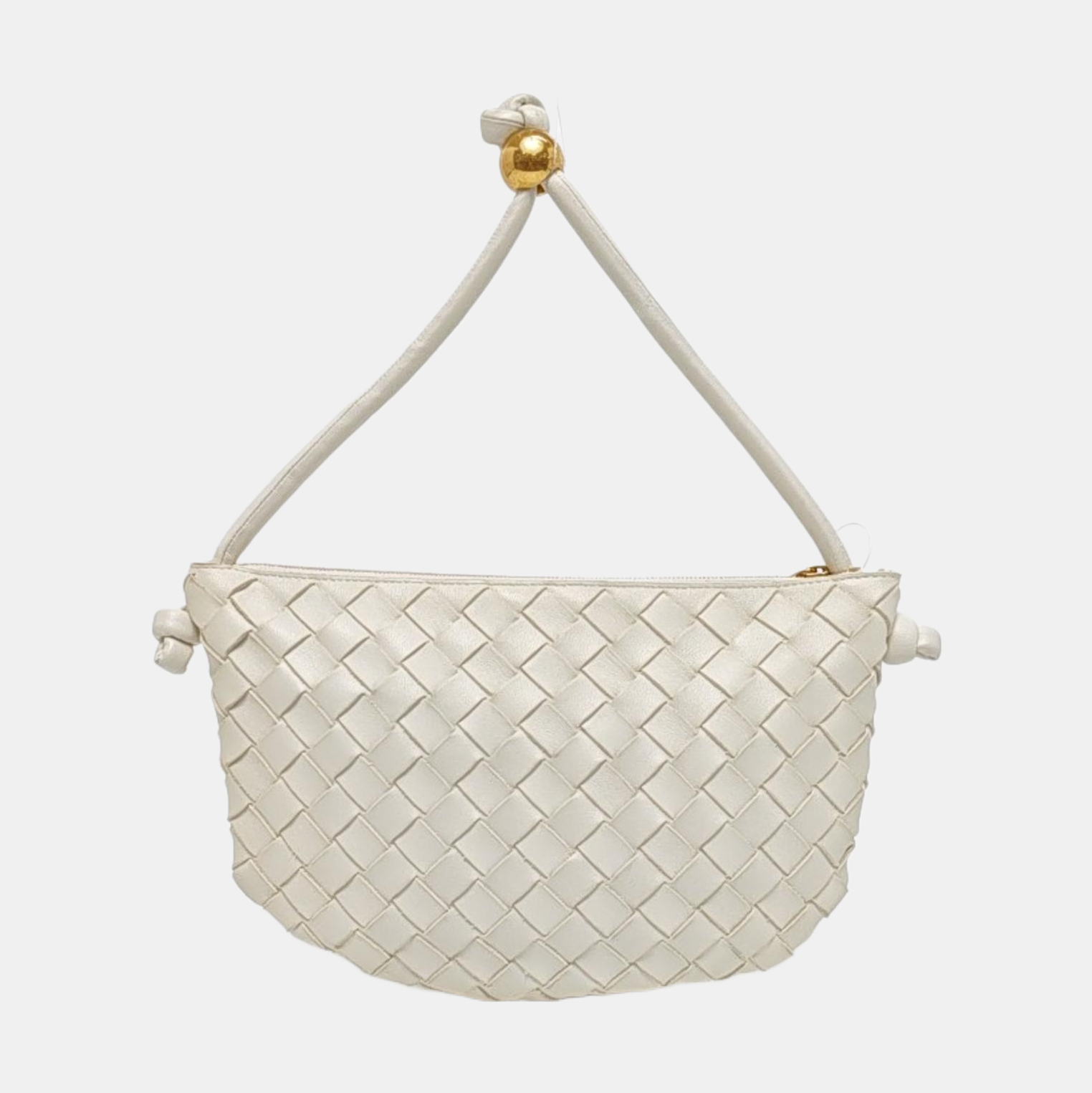 Lambskin Top Handle Bag White