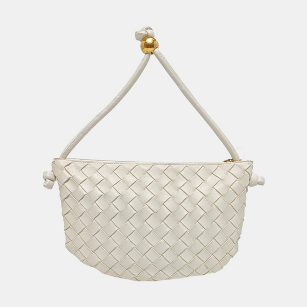 Lambskin Top Handle Bag White
