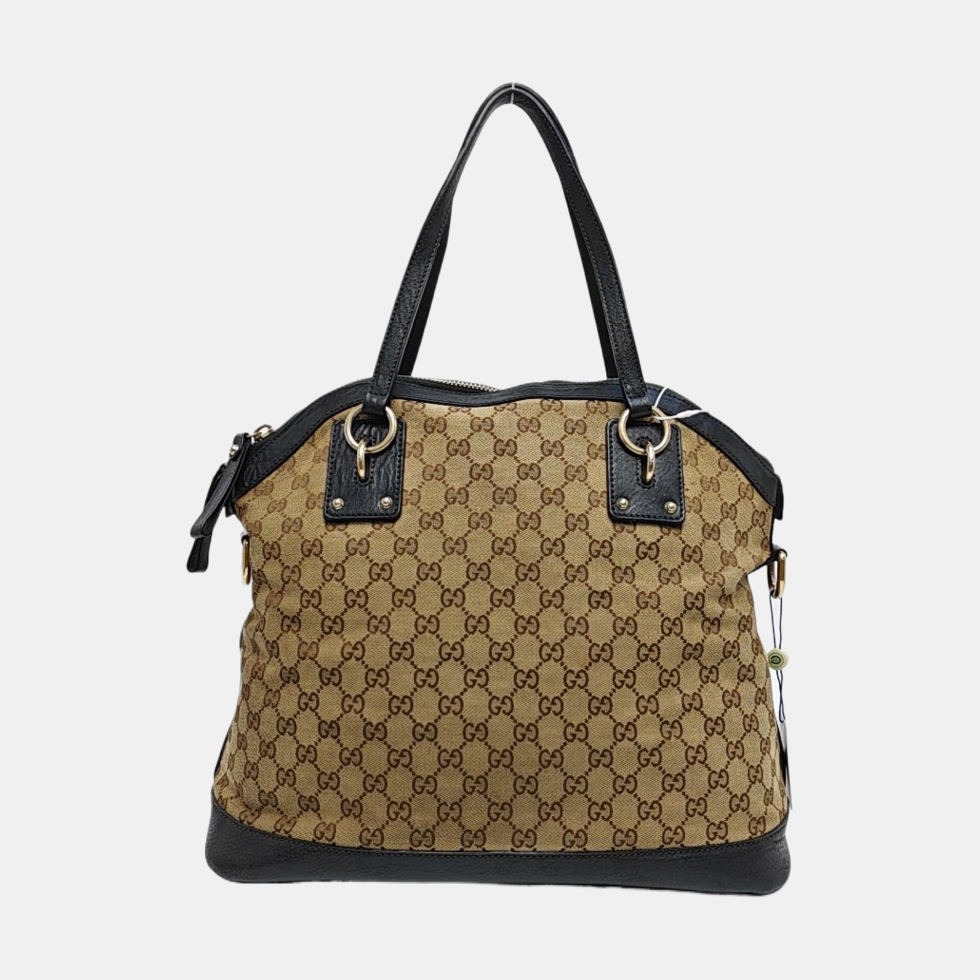 Monogram Canvas Tote Bag Beige