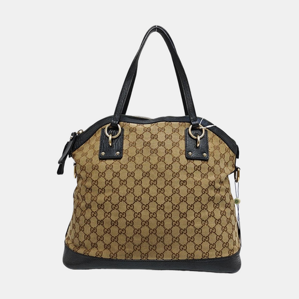 Monogram Canvas Tote Bag Beige