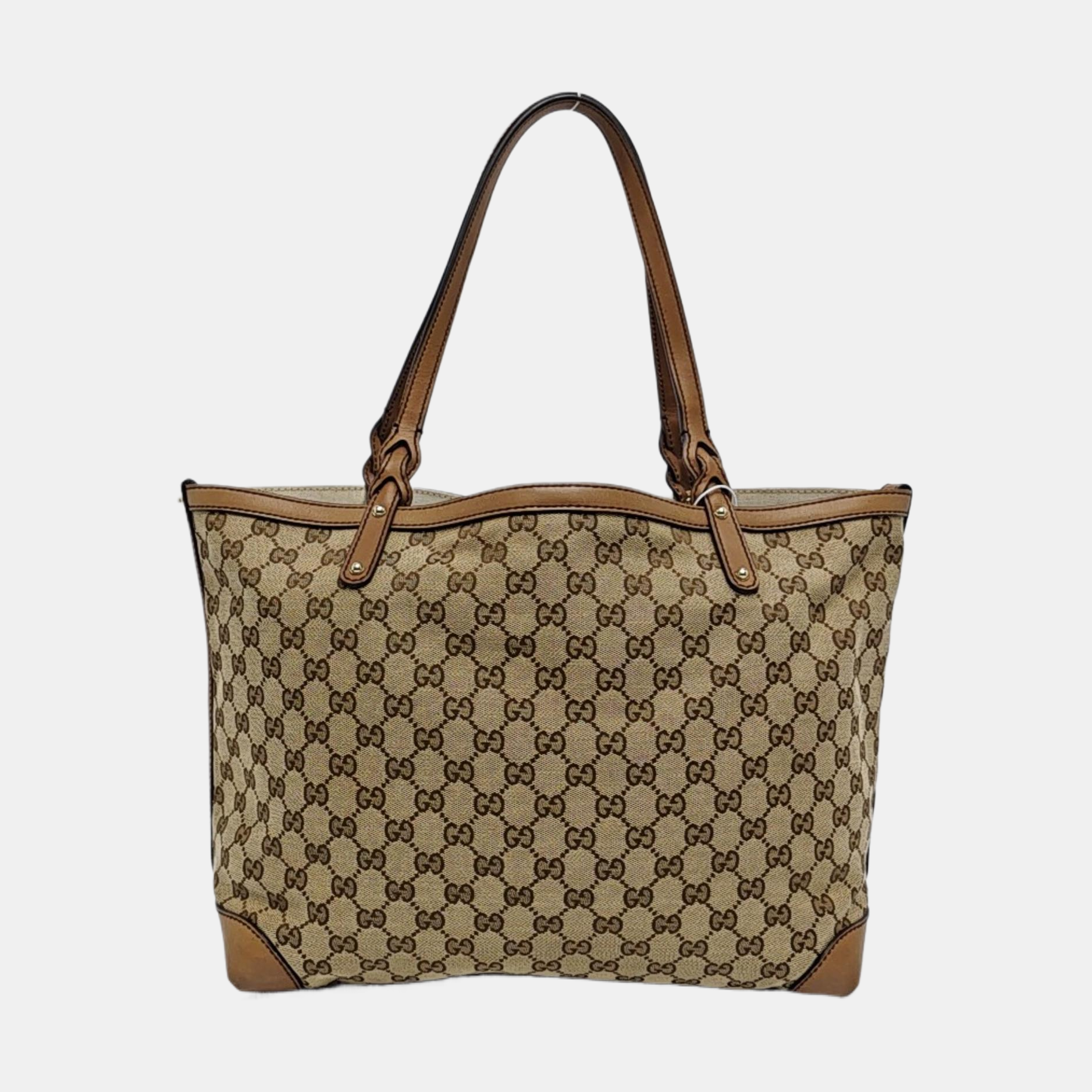 Monogram Canvas Tote Bag Brown