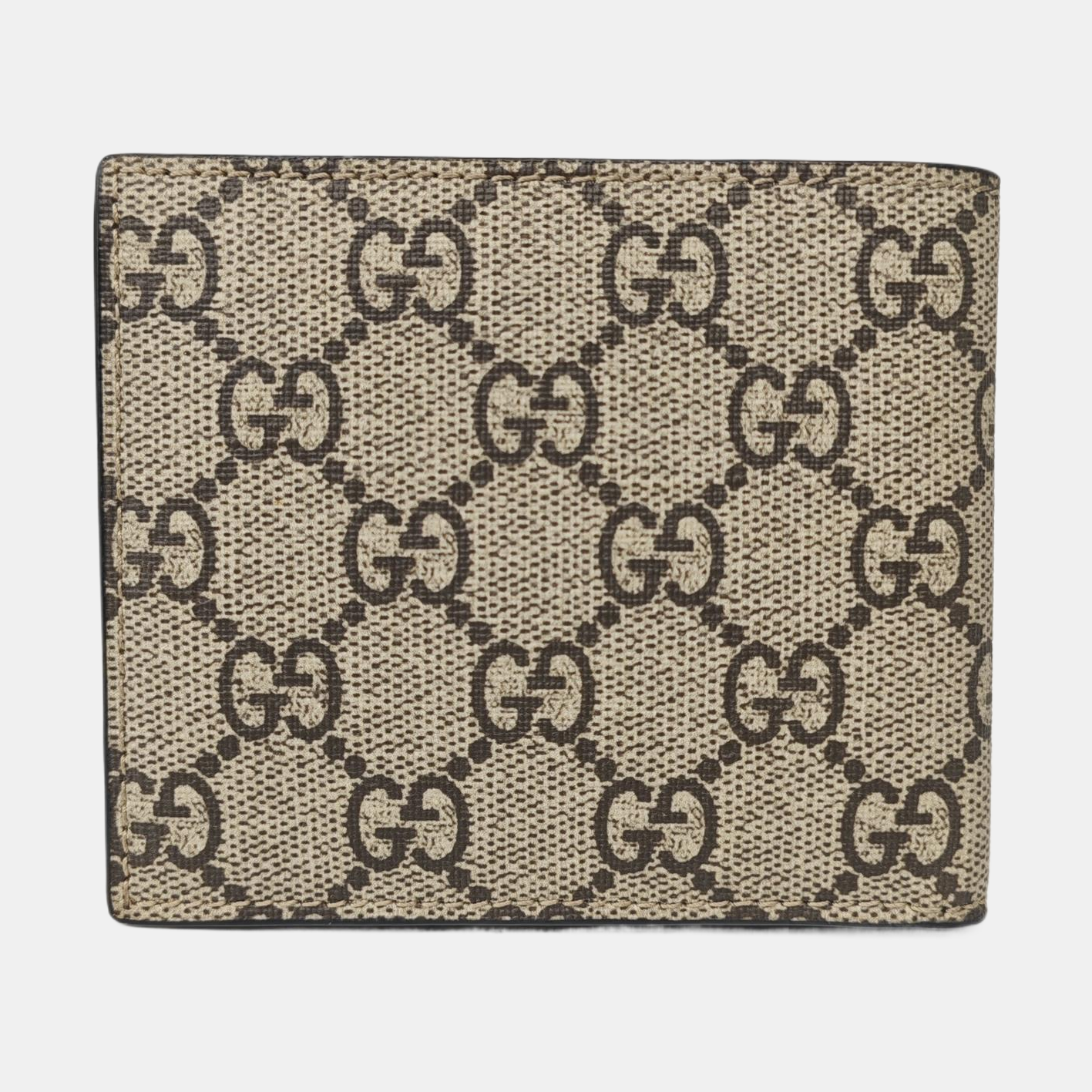 GG Supreme Monogram Coated Canvas Brown Wallet