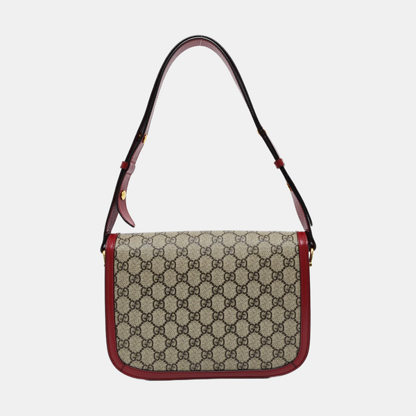 Horsebit 1955 Small Monogram Coated Canvas Beige