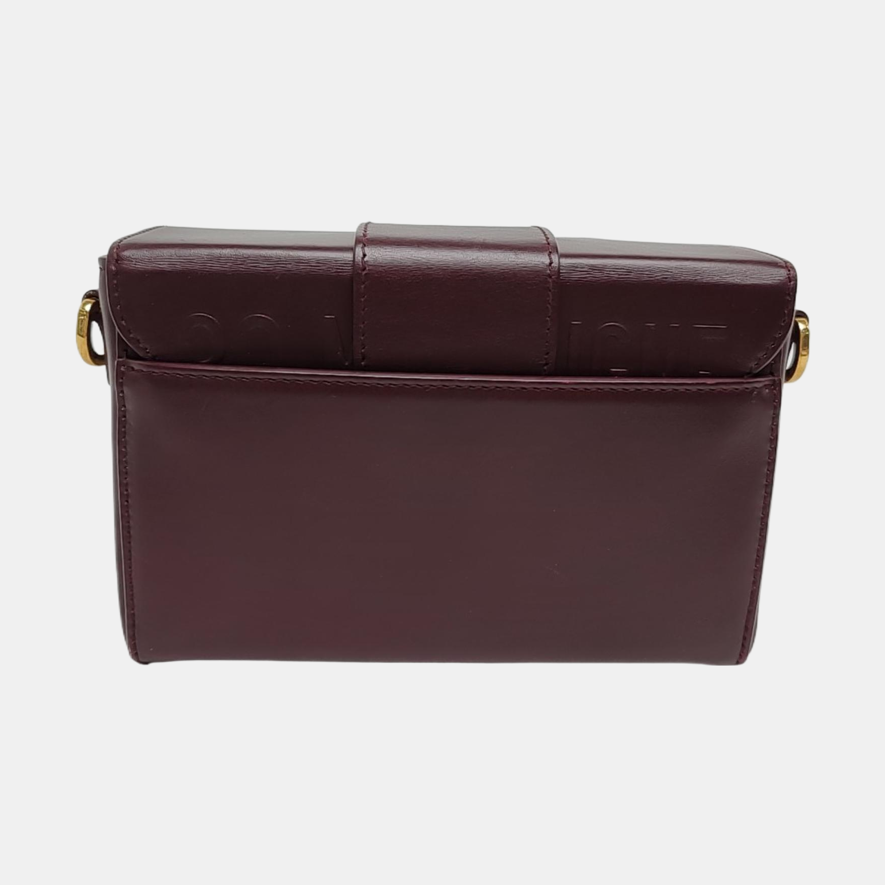Authenticated pre-owned  30 Montaigne Oblique Calfskin Burgundy - Shoulder Bag at Looply