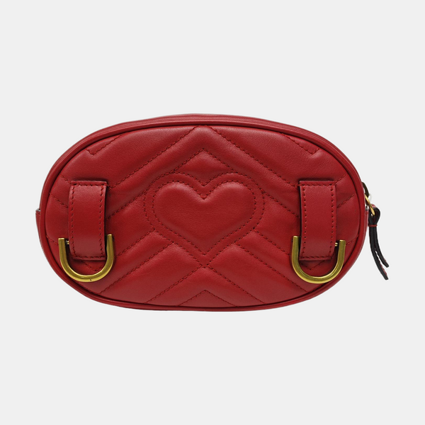 GG Marmont Super Mini Quilted Calfskin Red