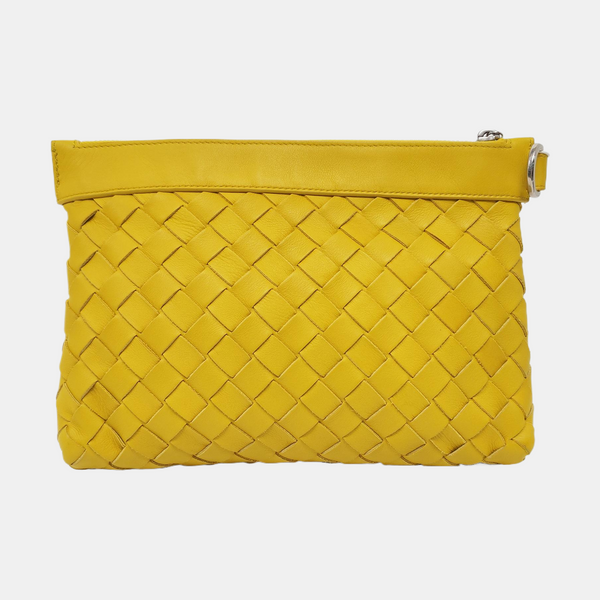 Calfskin Clutch Yellow