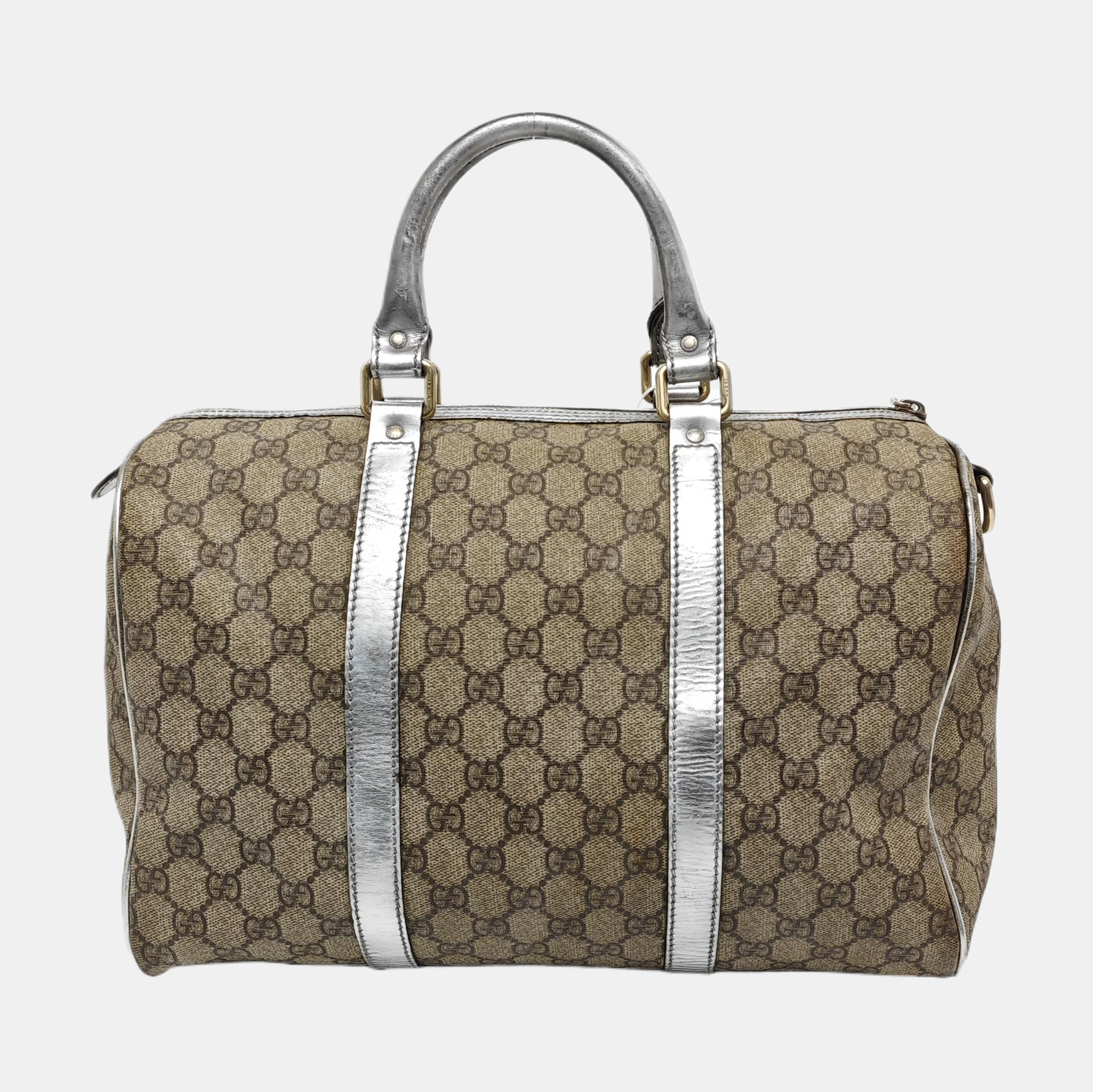 Joy Medium Monogram Coated Canvas Black