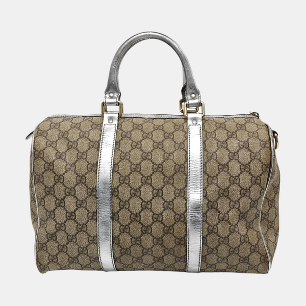 Joy Medium Monogram Coated Canvas Black