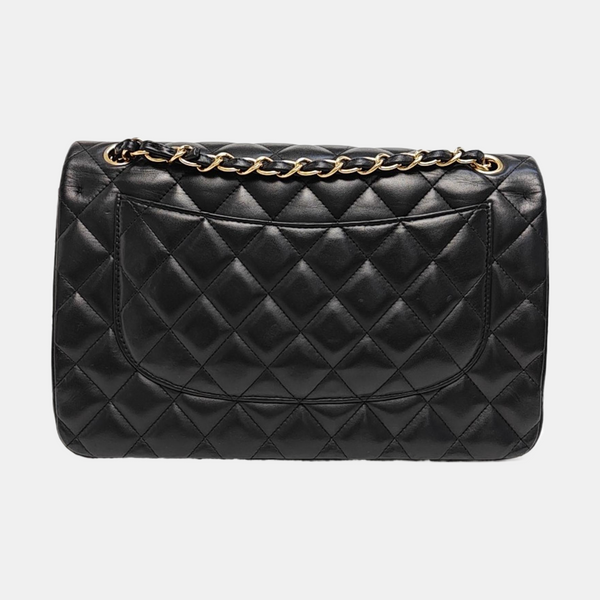 Large Quilted Lambskin Black