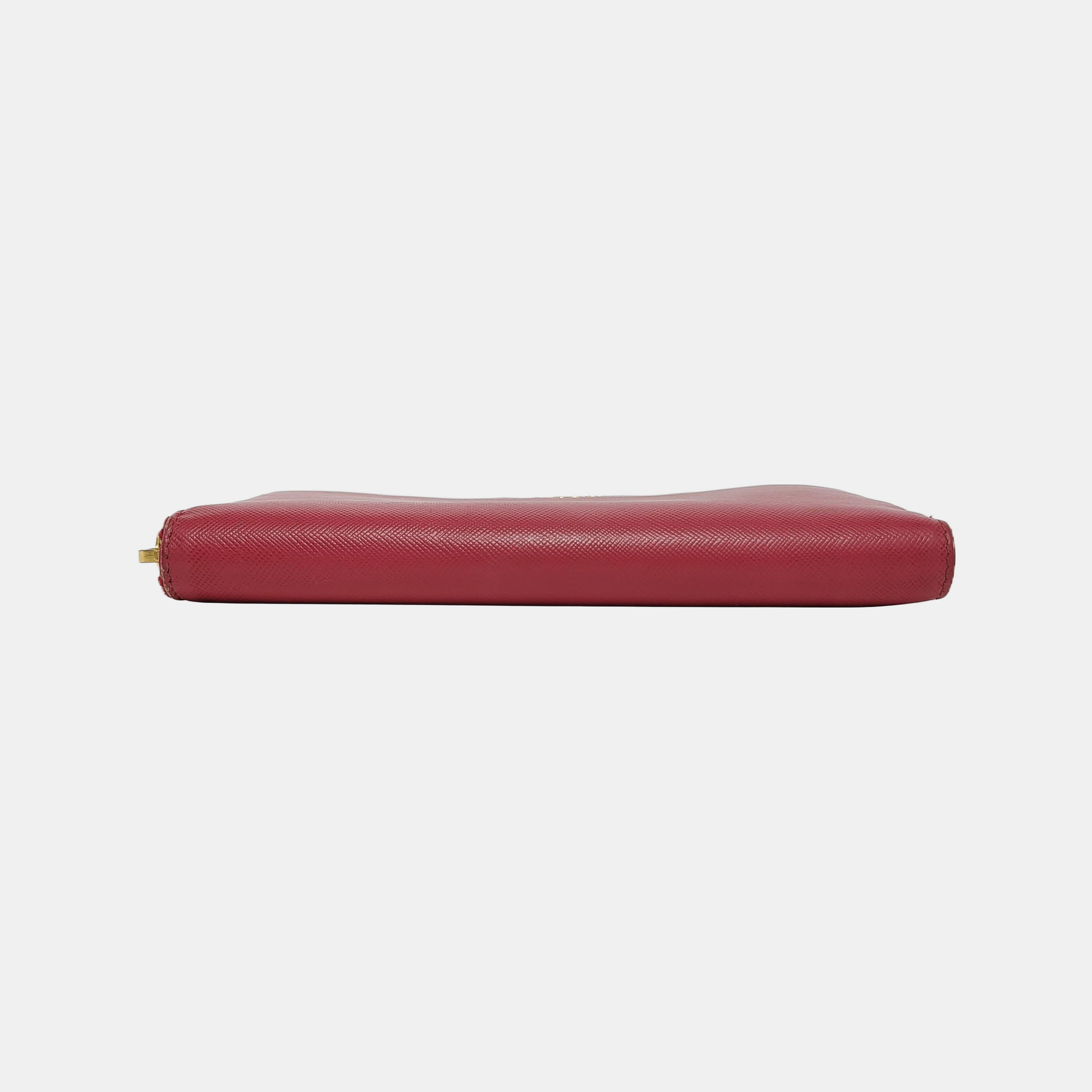 Zippy Wallet Saffiano Calfskin Red Wallet