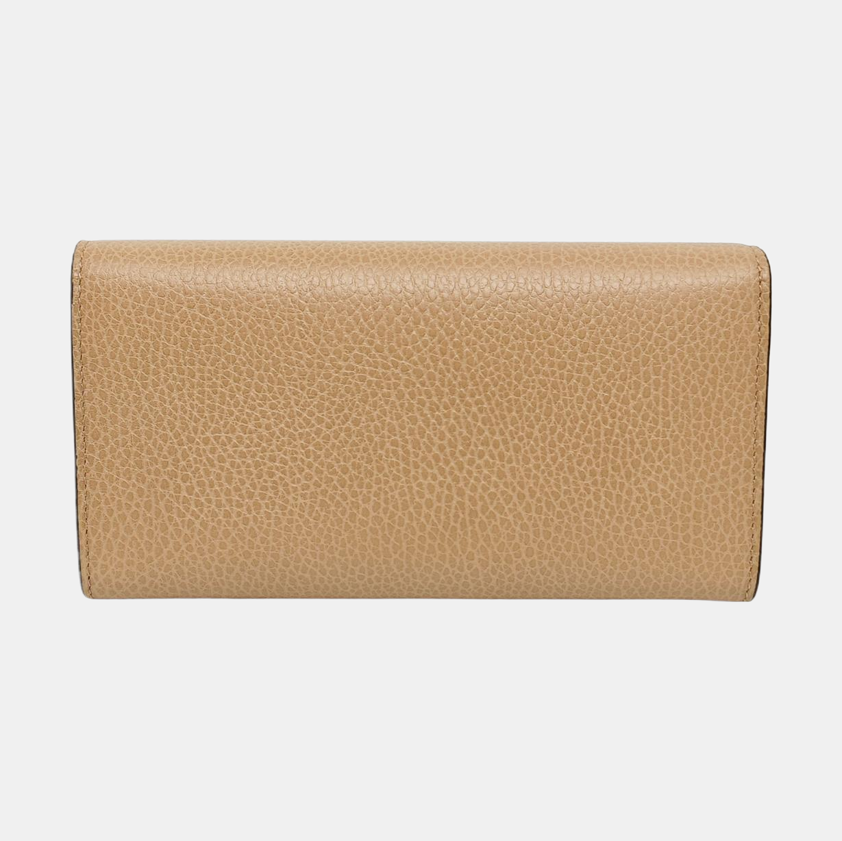 Cartera de piel de becerro marrón con G entrelazadas