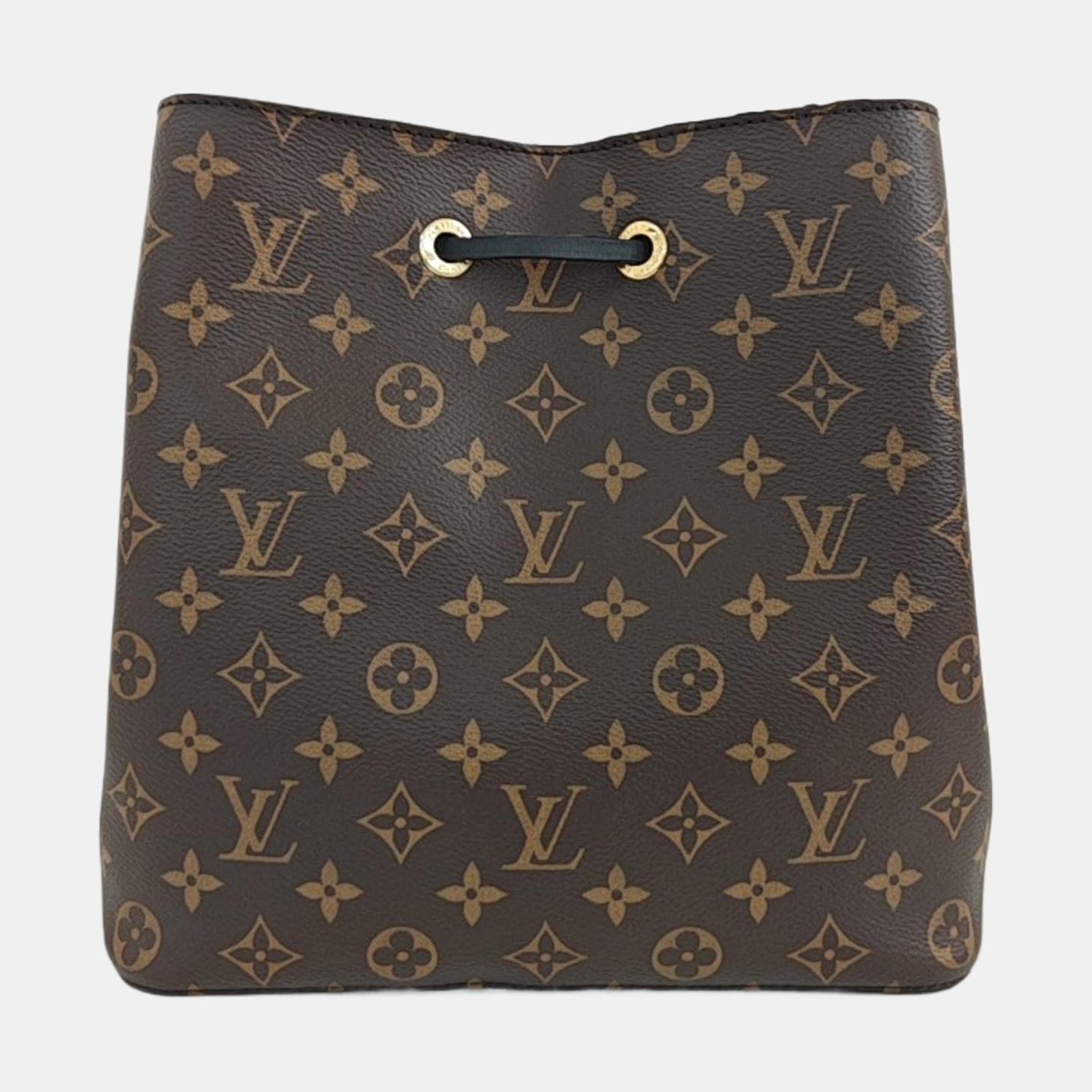 NÉONOÉ MM Monogram Coated Canvas Brown
