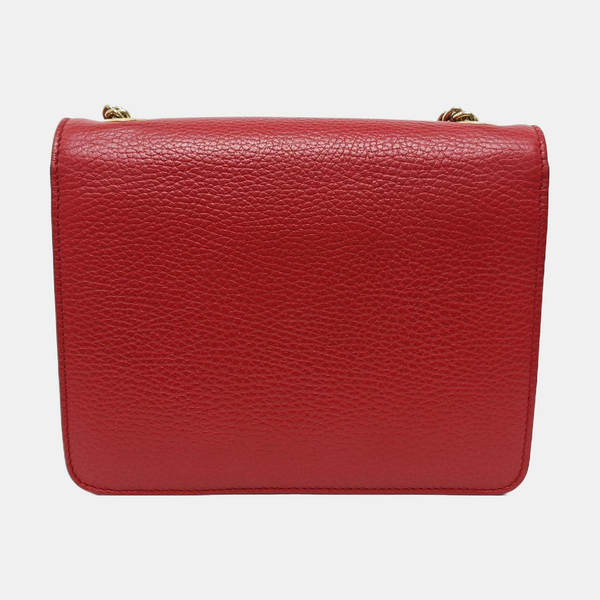 Interlocking G Small Calfskin Red