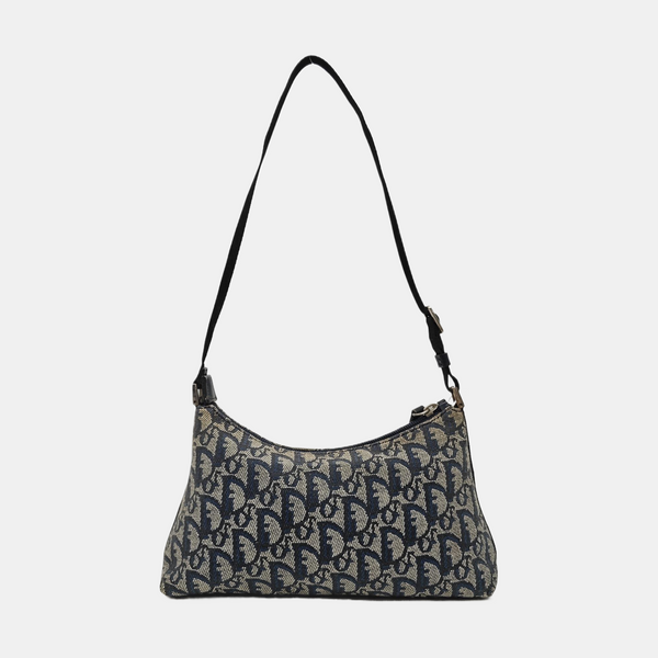 Oblique Canvas Top Handle Bag Black