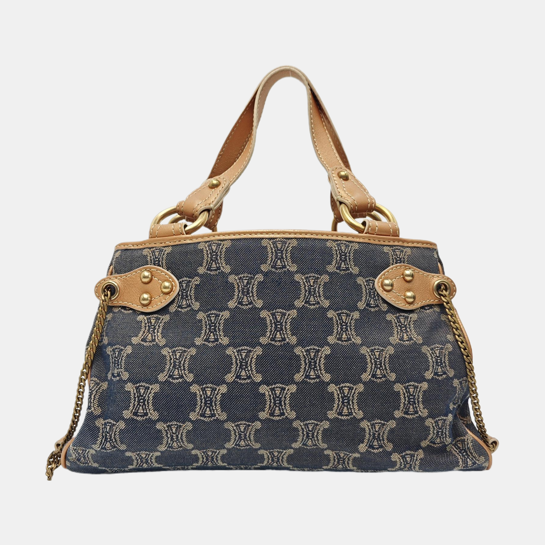 Canvas Top Handle Bag Blue