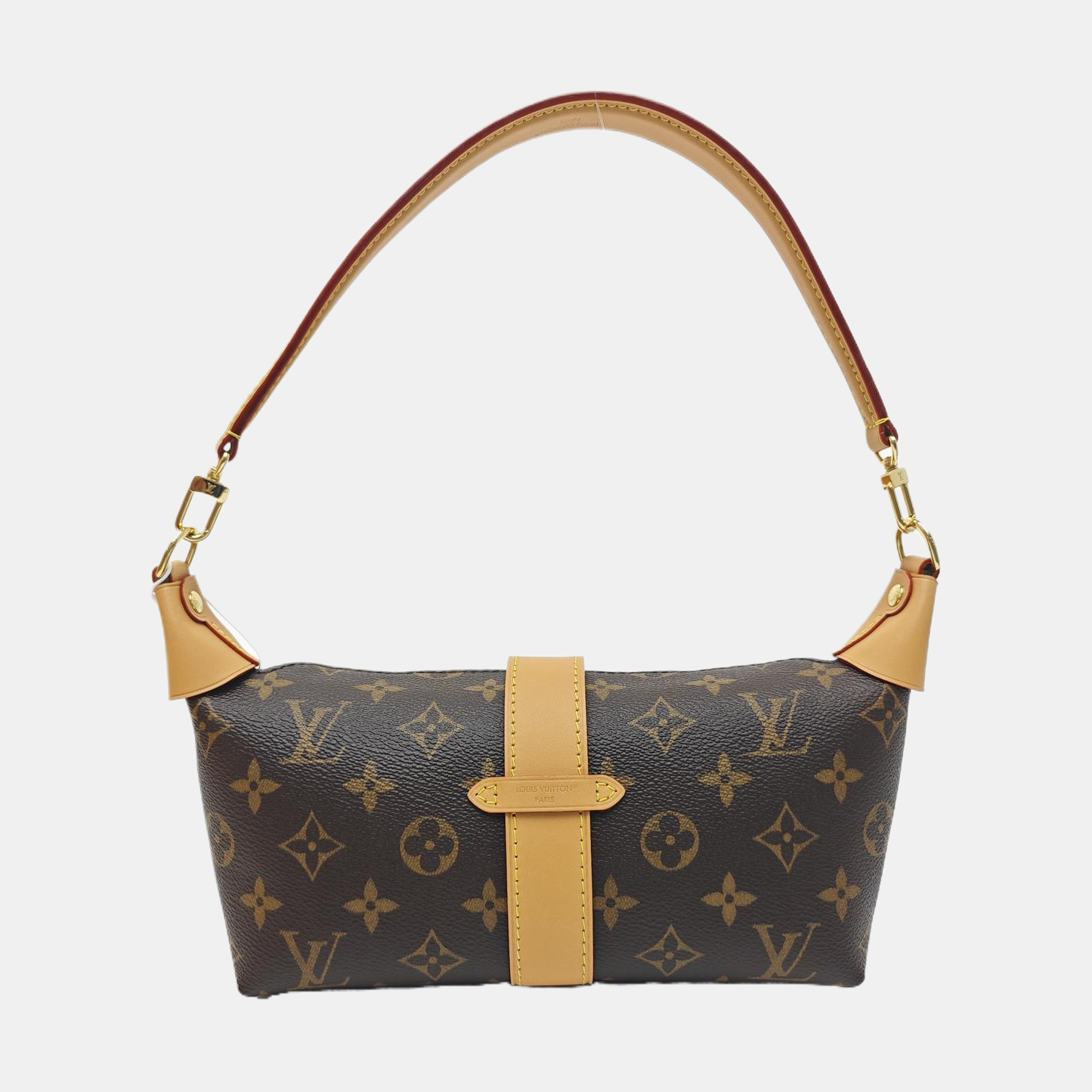 Pochette Mia Monogram Coated Canvas Brown