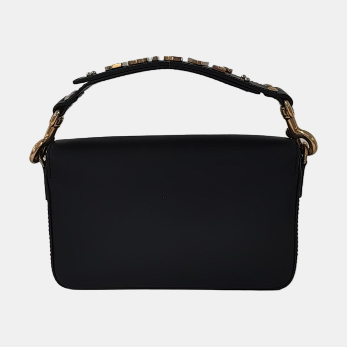 Calfskin Top Handle Bag Black