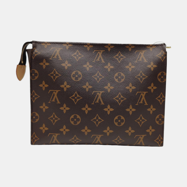TOILET POCKET 26 Monogram Coated Canvas Brown