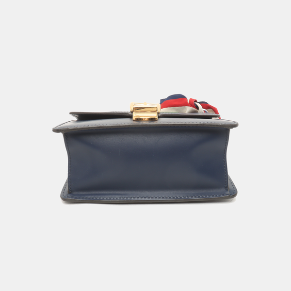 Authenticated pre-owned  Sylvie Mini Calfskin Blue - Shoulder Bag at Looply