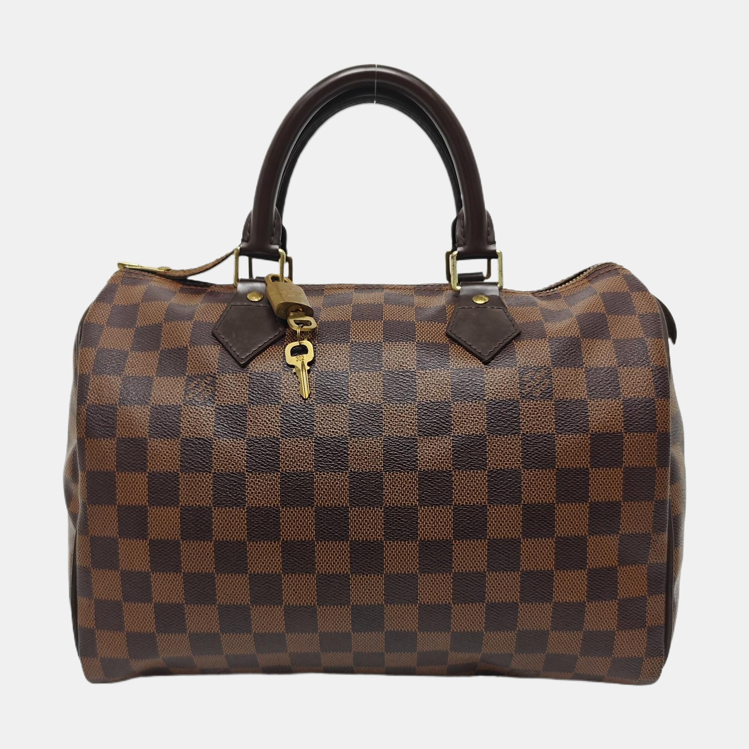 SPEEDY 30 Damier Ebene Coated Canvas Brown