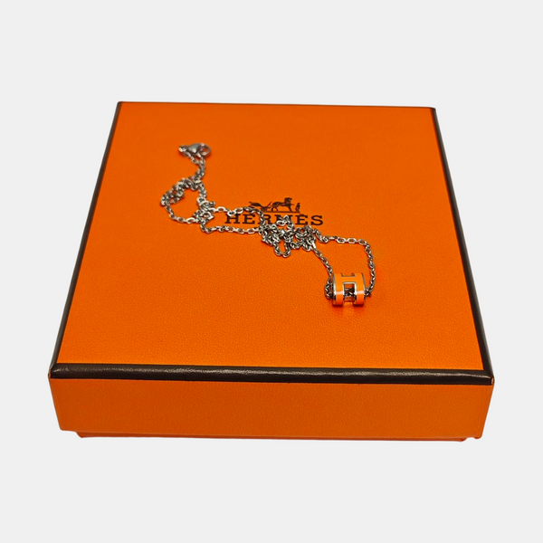 Pop H Metal Silver Necklace