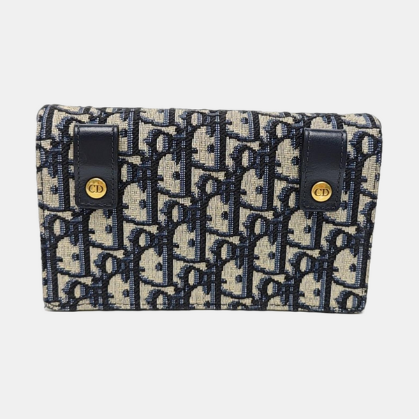 Saddle Mini Oblique Canvas Blue