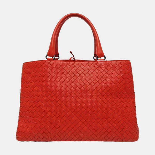 Lambskin Tote Bag Red