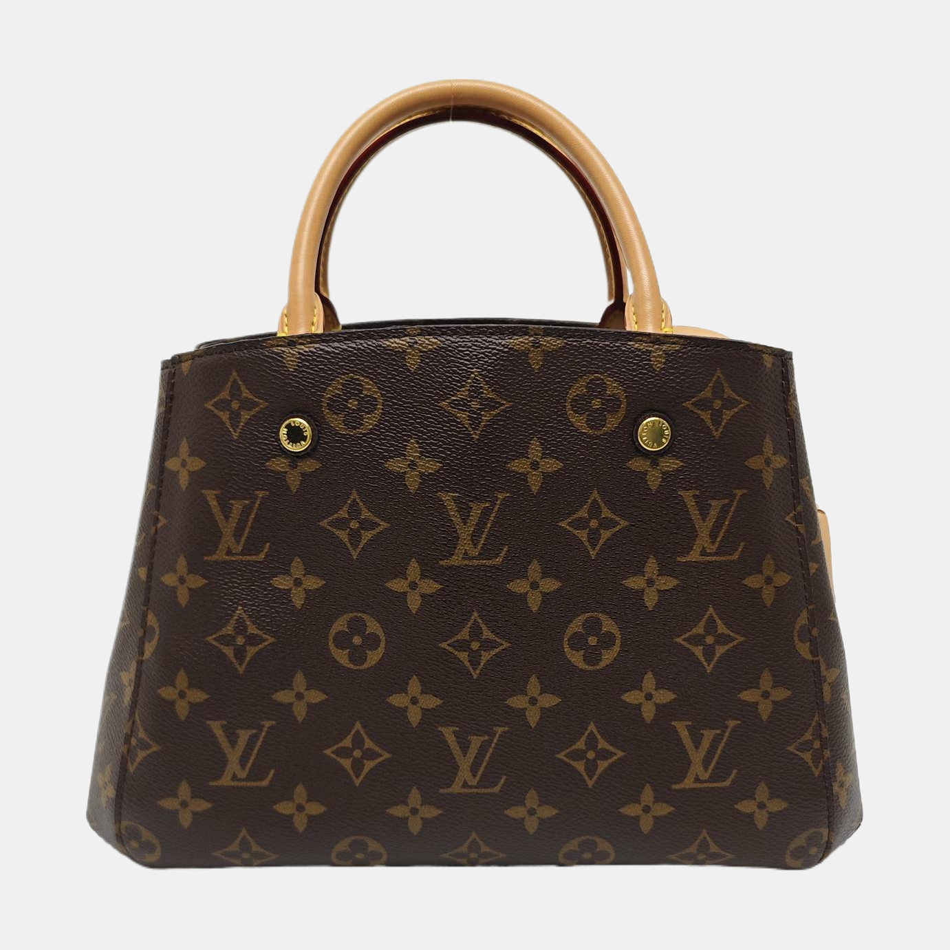 MONTAIGNE BB Monogram Coated Canvas Brown
