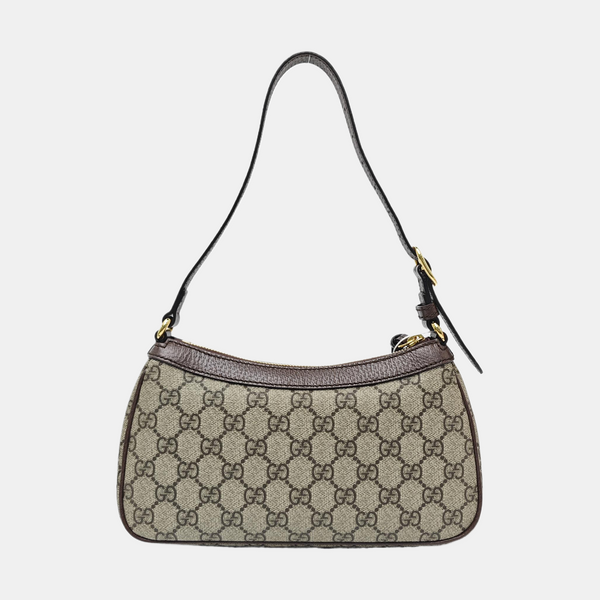 Ophidia Small Monogram Coated Canvas Brown