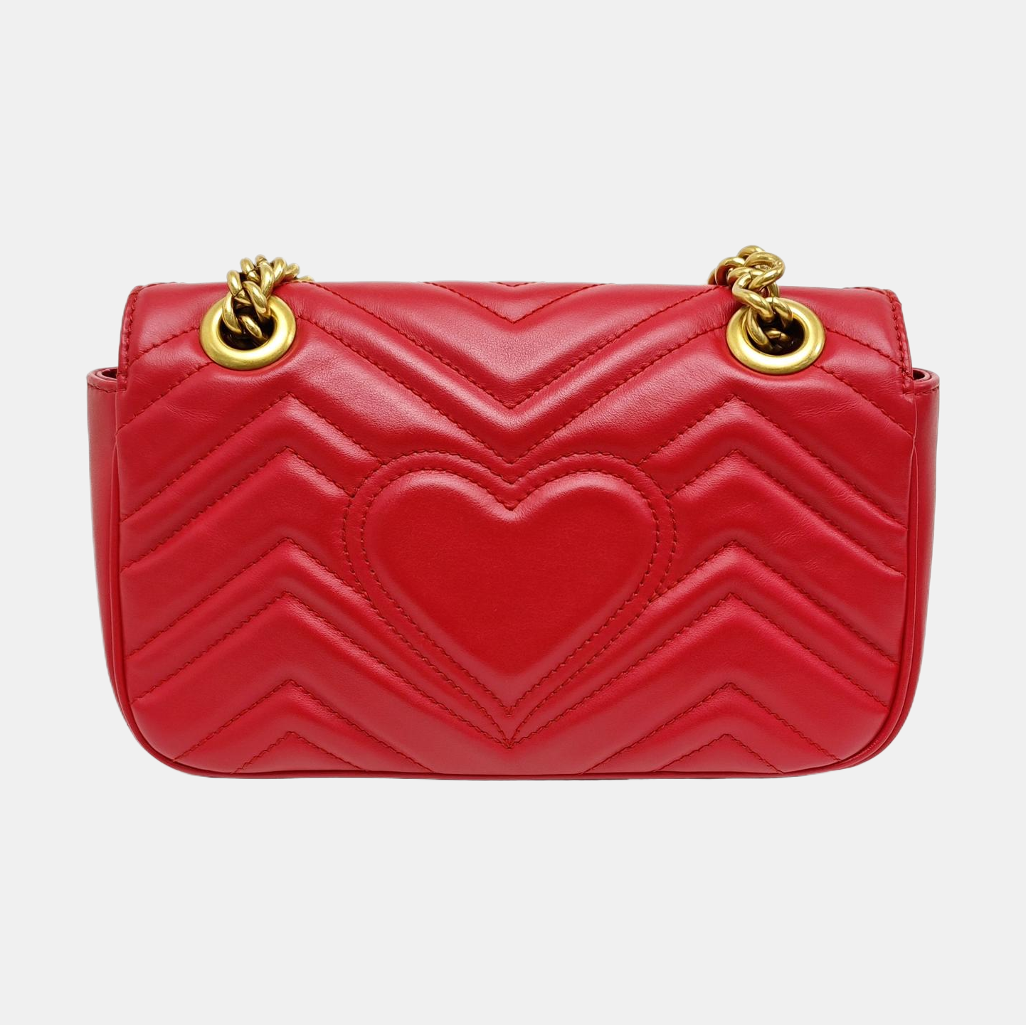 GG Marmont Small Quilted Calfskin Red