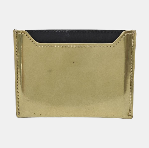 Patent Leather Card Holder Yellow
