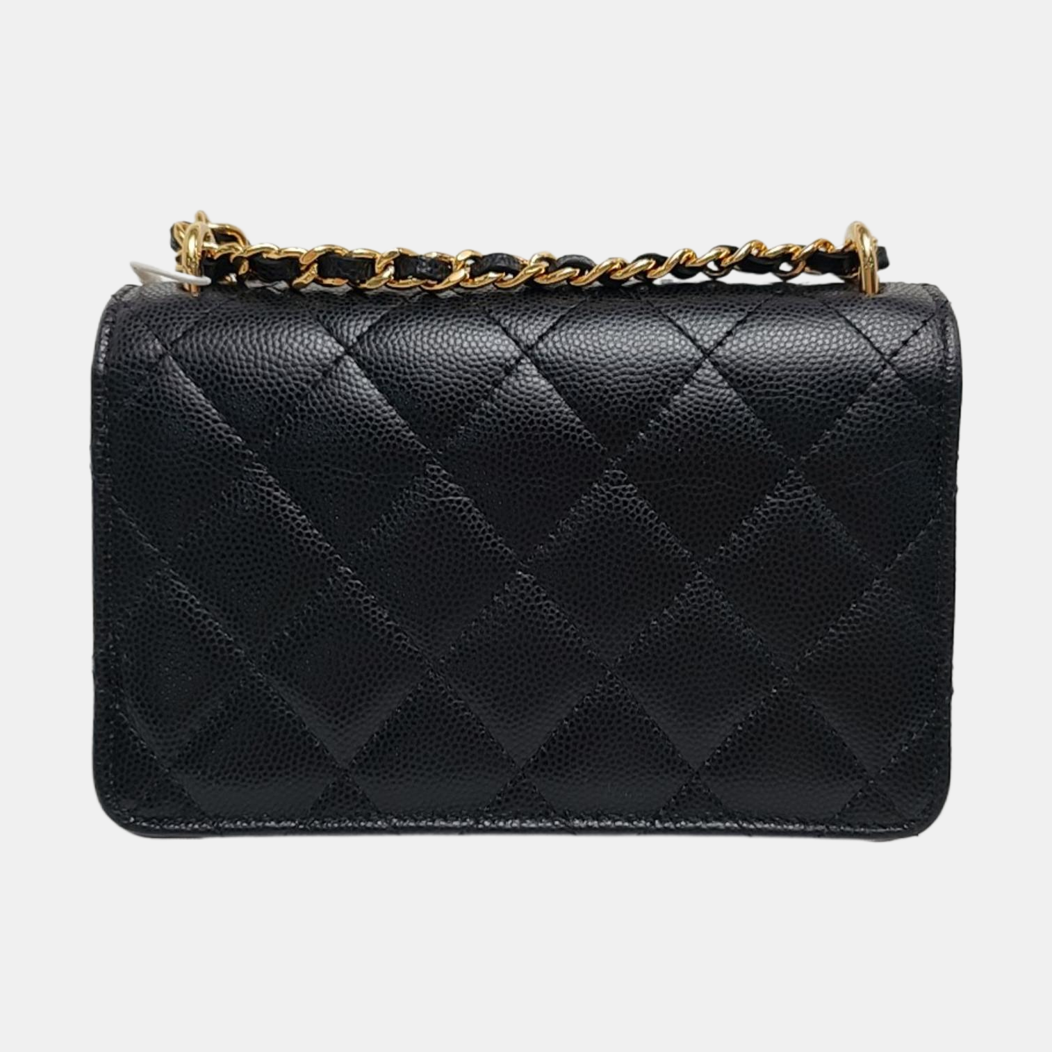 Authenticated pre-owned  CLASSIC FLAP Quilted Calfskin Black - Shoulder Bag at Looply