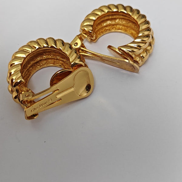 Metal Gold Clip On Earrings