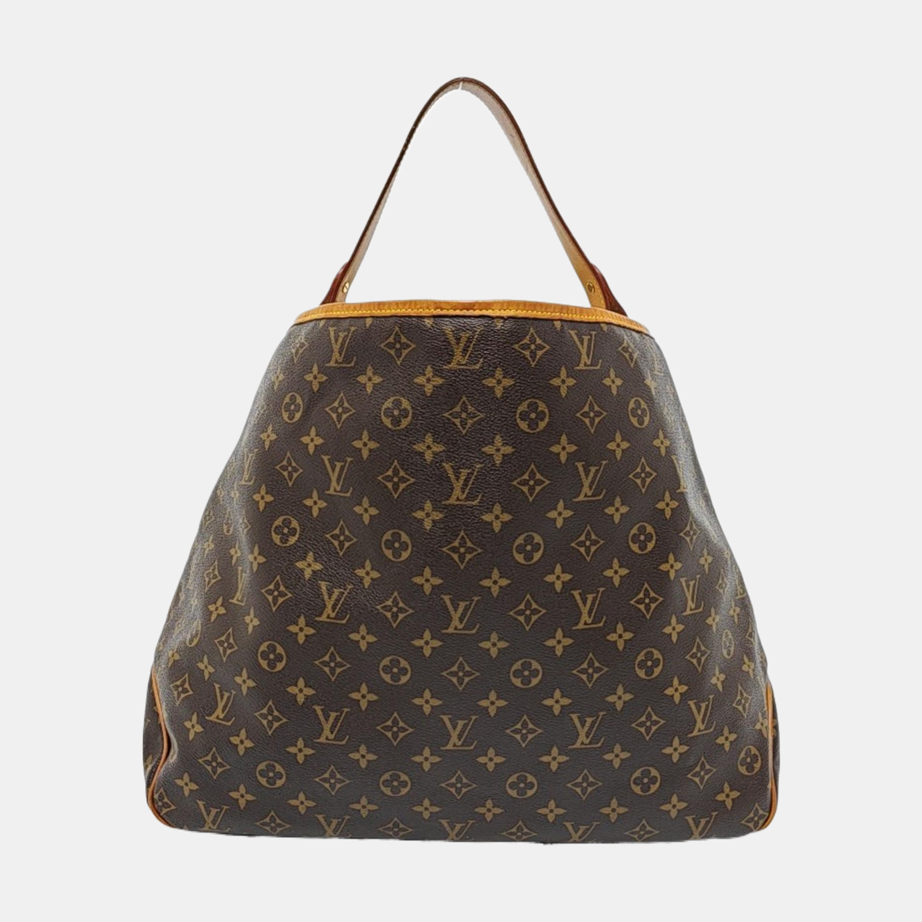 Monogram Coated Canvas Tote Bag Brown