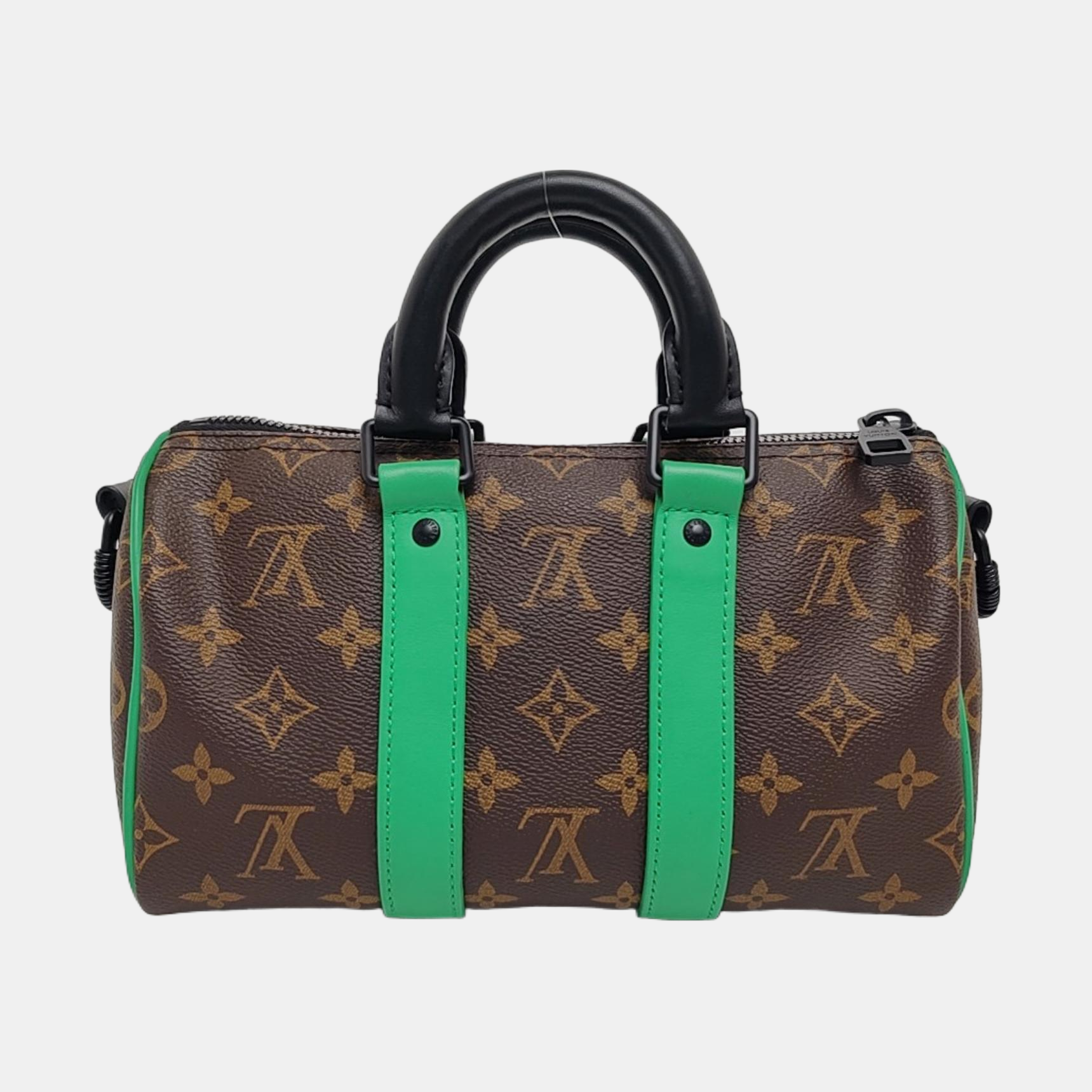 KEEPALL 25 Monogram Coated Canvas Brown