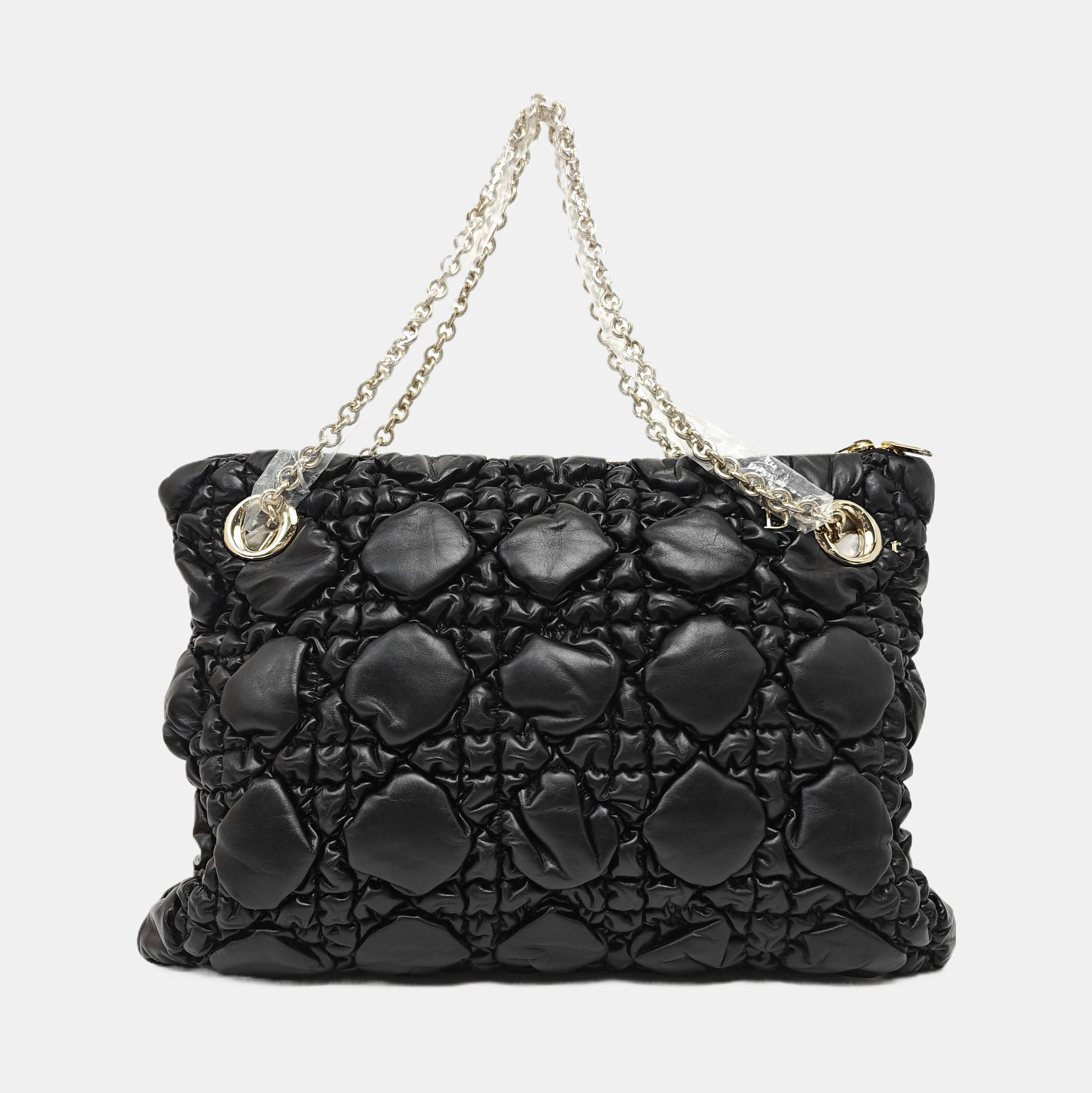 Crunchy Medium Cannage Calfskin Black