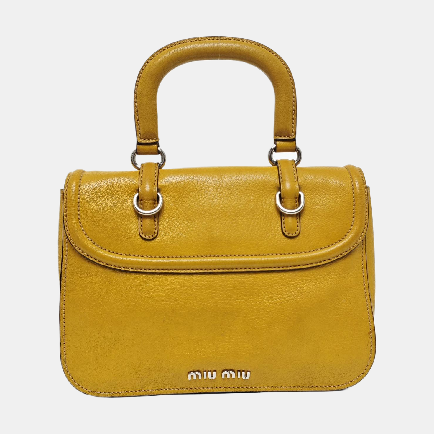 Calfskin Shoulder Bag Yellow