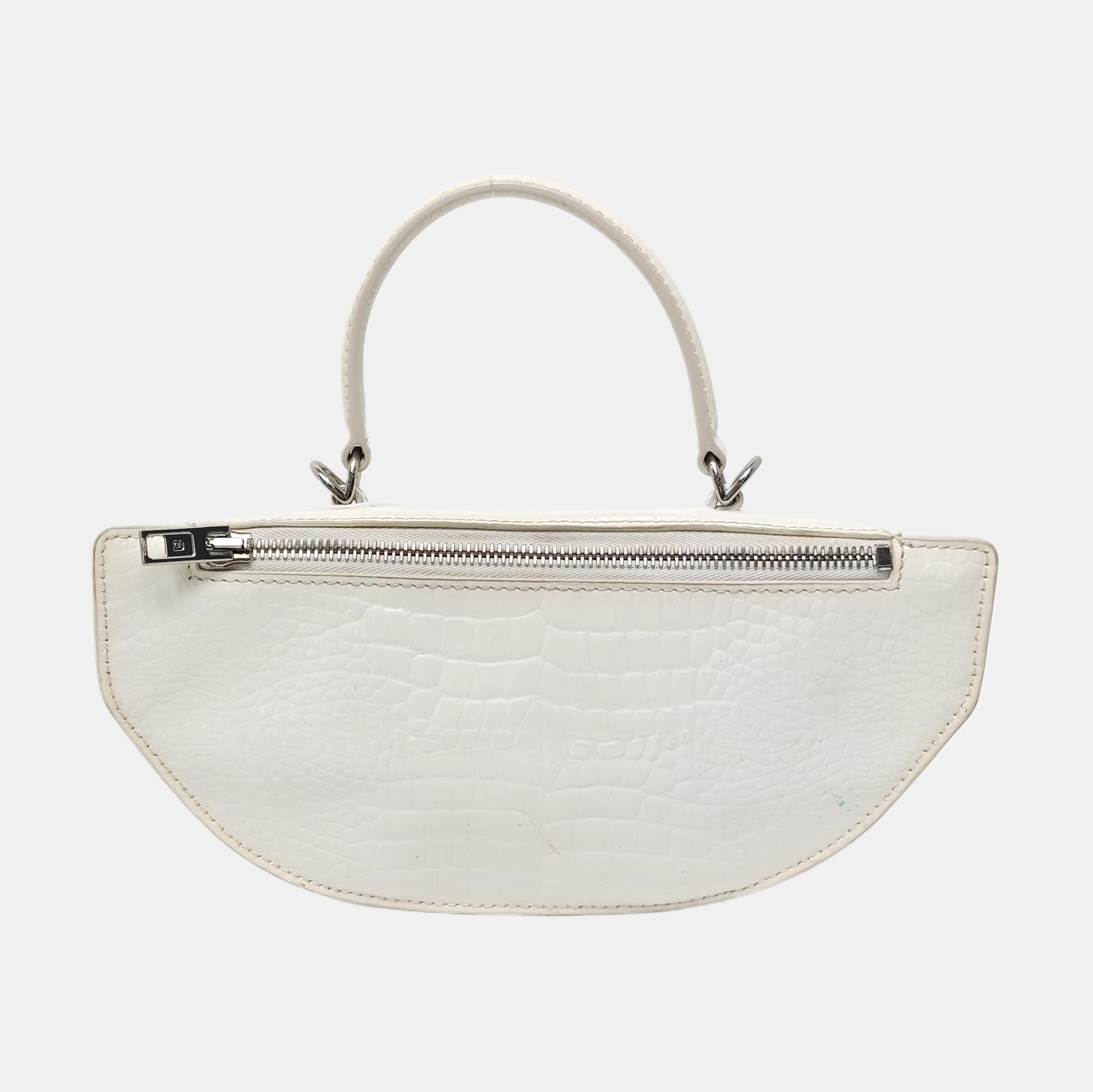 Patent Leather Shoulder Bag White