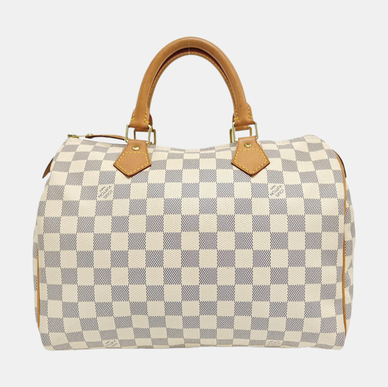 Authenticated pre-owned  SPEEDY 30 Damier Azur Coated Canvas White - Top Handle Bag at Looply