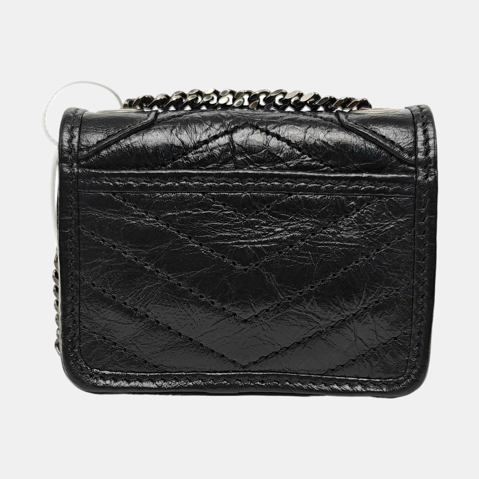 NIKI Chevron Calfskin Black