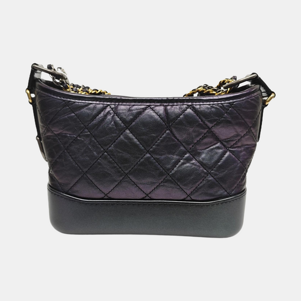 GABRIELLE Small Quilted Calfskin Purple