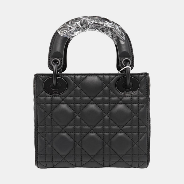 Lady Dior Mini Cannage Lambskin Black