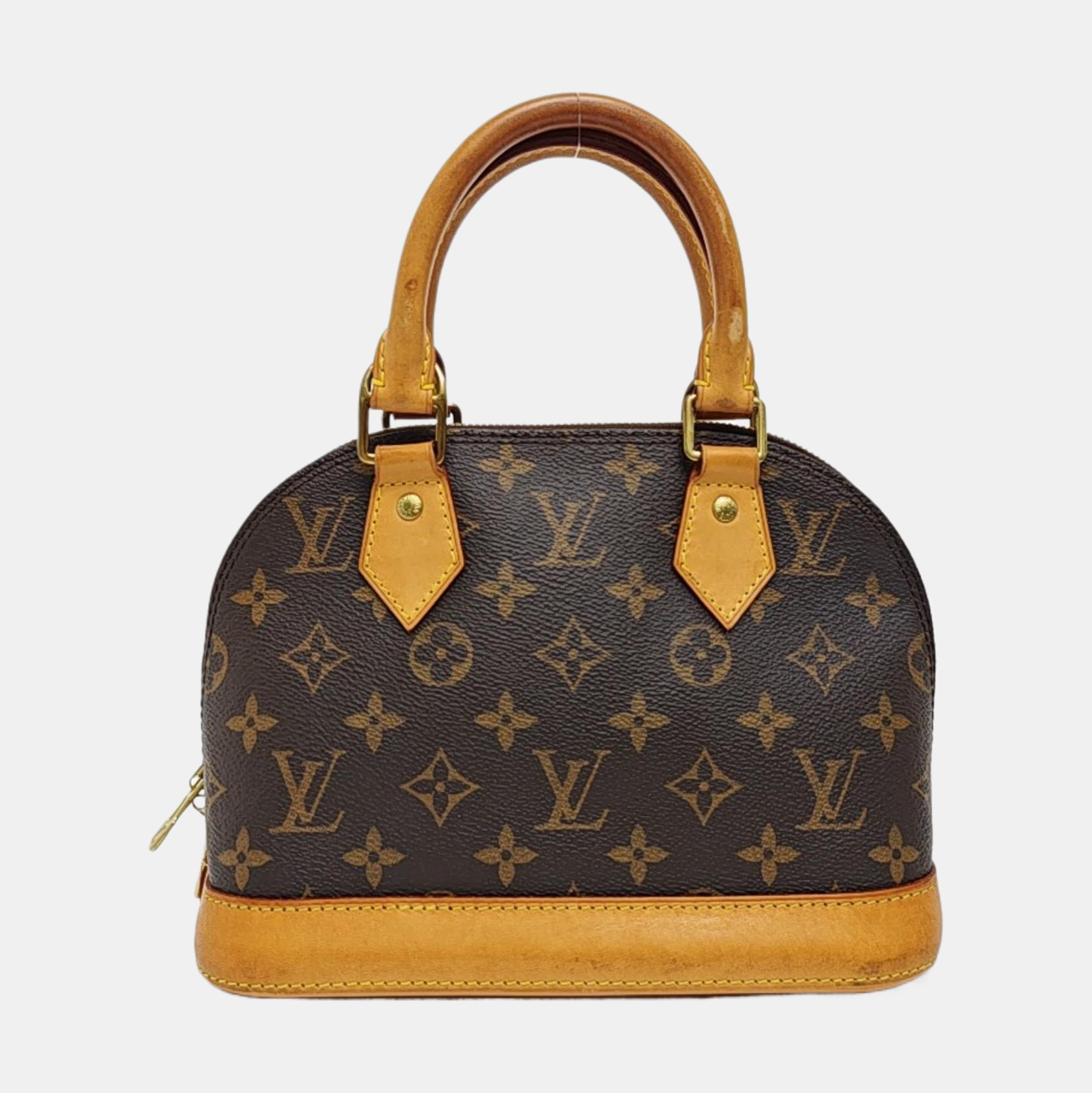 ALMA BB Monogram Coated Canvas Brown
