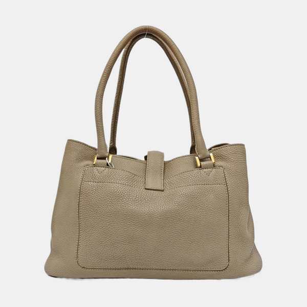 Calfskin Shoulder Bag Beige