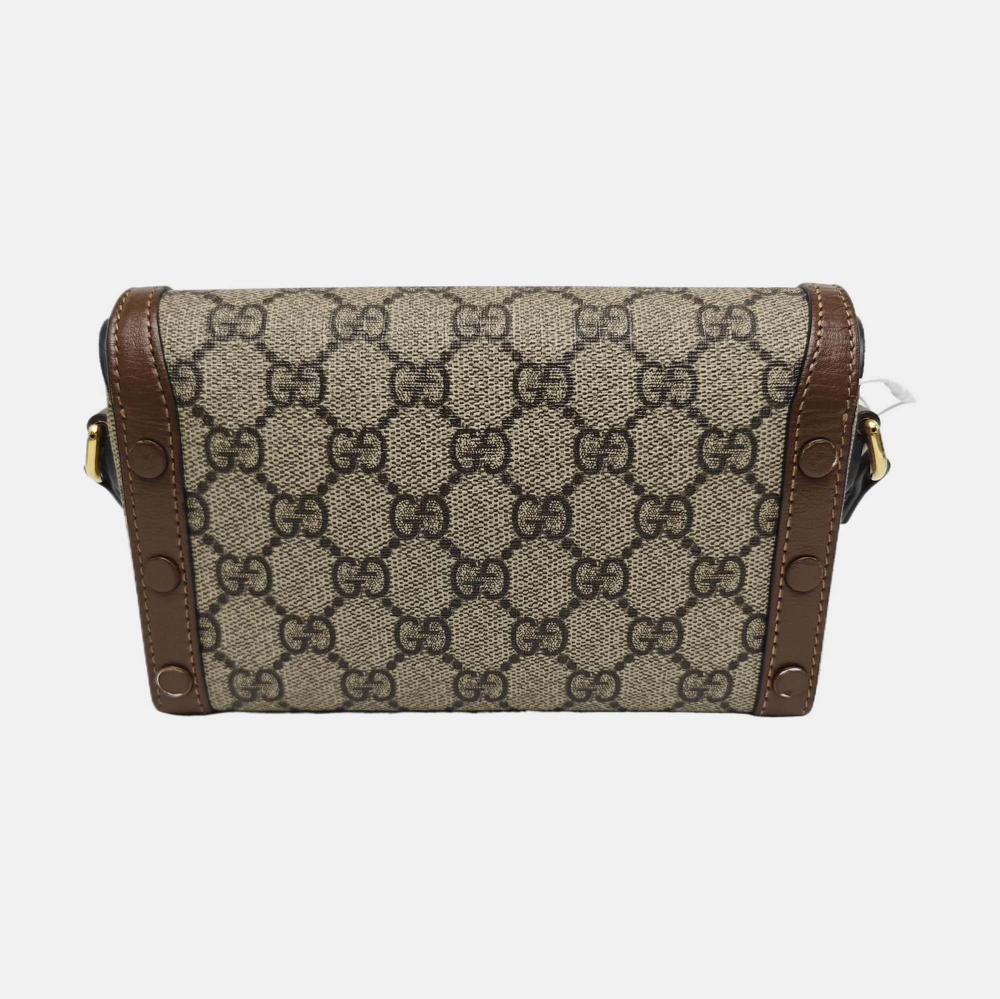 Horsebit 1955 Mini Monogram Coated Canvas Beige