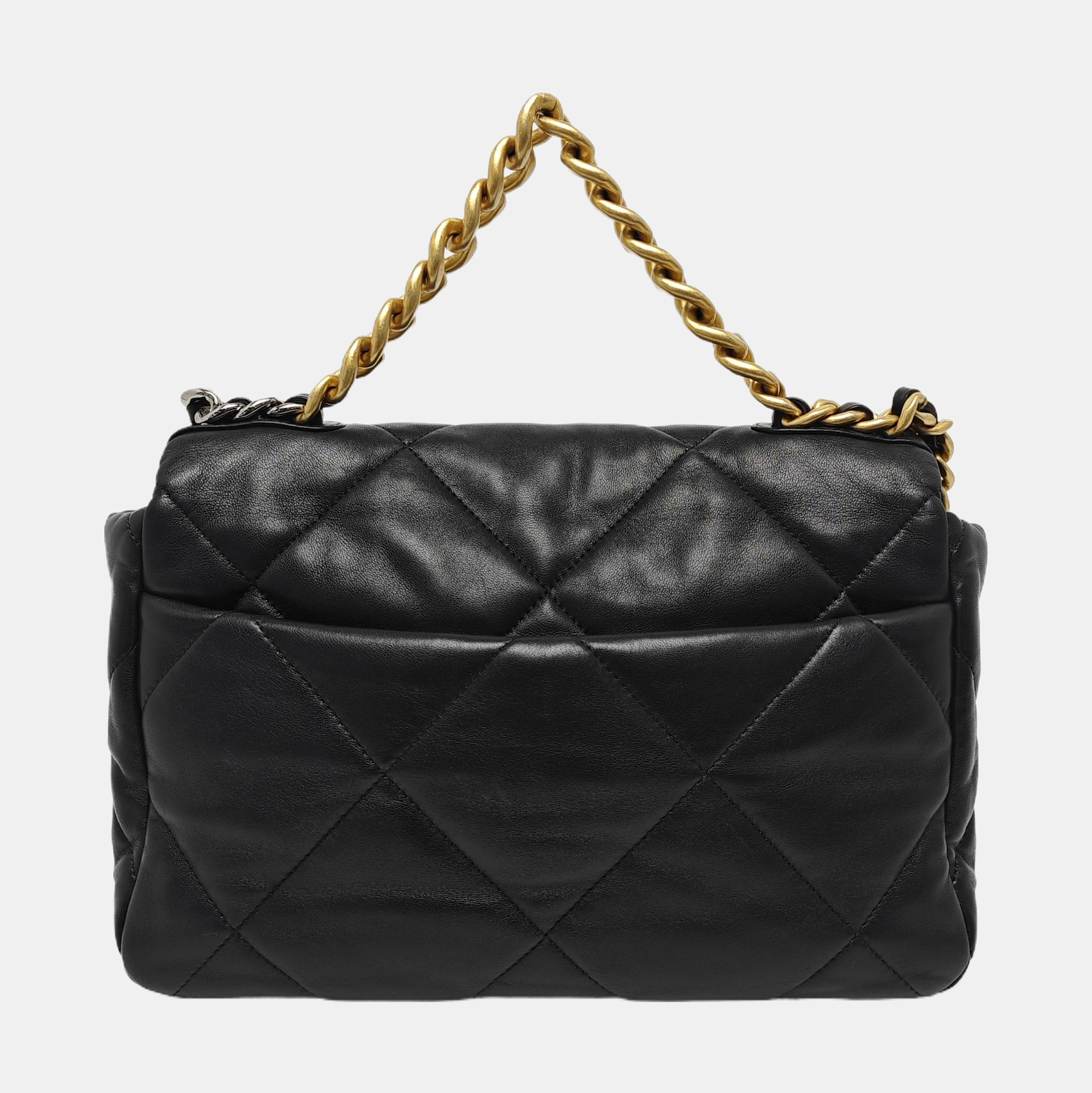 CHANEL 19 Large Quilted Lambskin Black