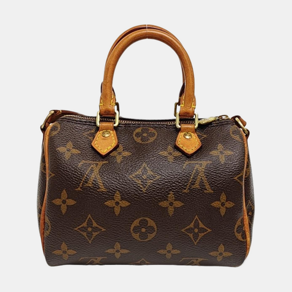 SPEEDY Nano Monogram Coated Canvas Brown