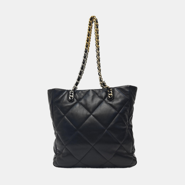 CHANEL 19 Large Quilted Lambskin Black