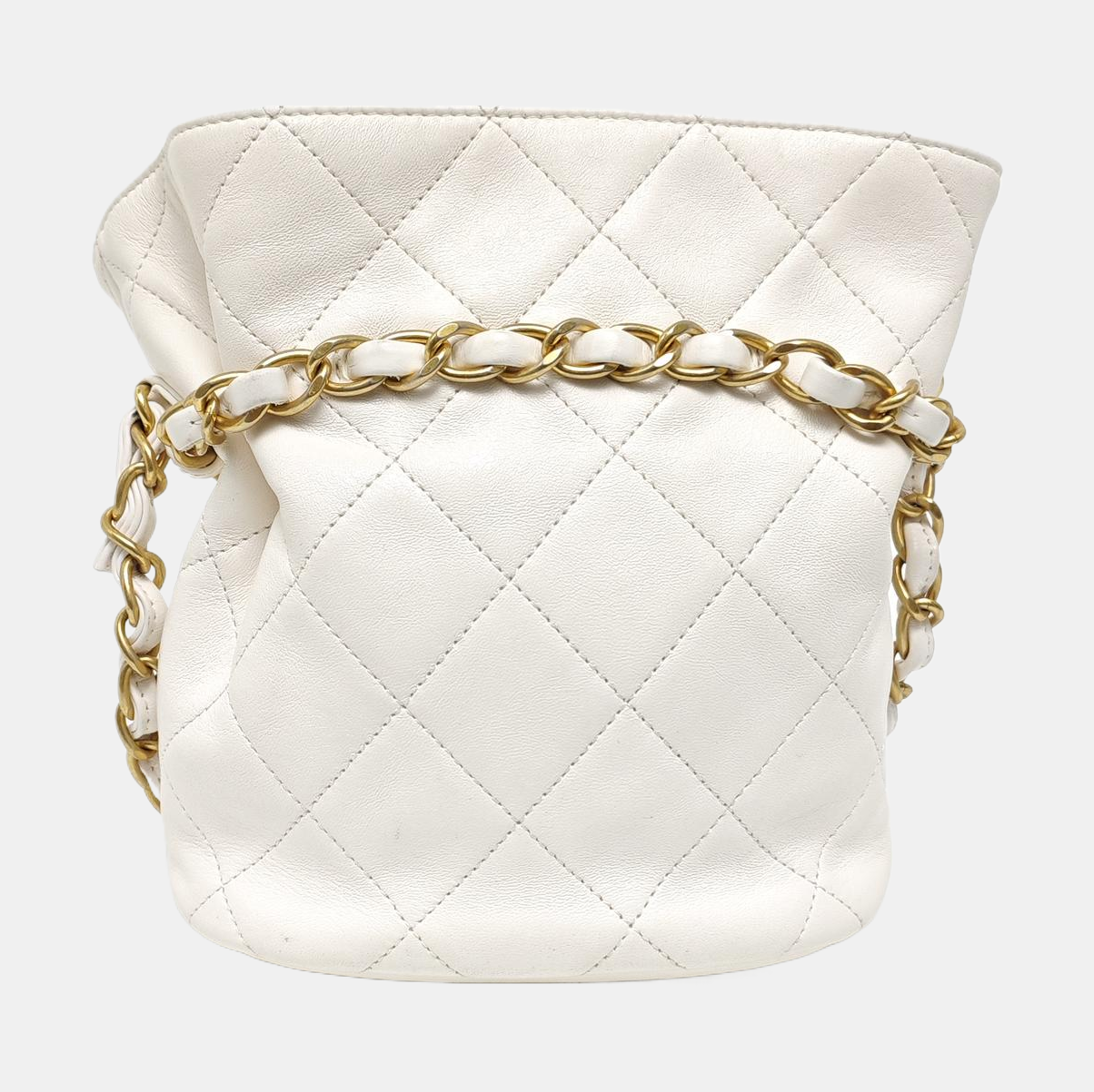 Quilted Lambskin White