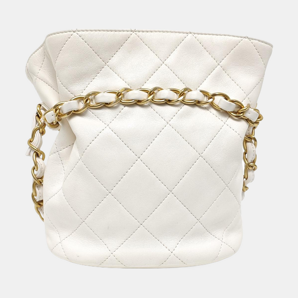 Quilted Lambskin White